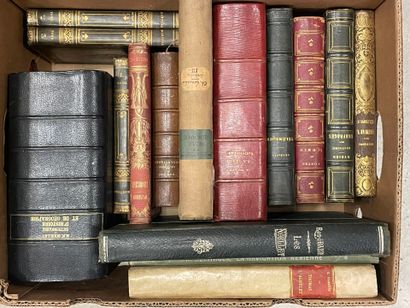 Quatre cartons de livres reliés XIX°: Littérature...