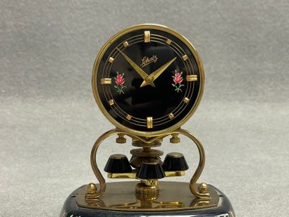 SCHATZ.
Pendulette sous globe plastique.
H....