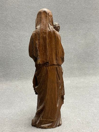 Vierge à l'enfant. 
sculpture en bois. 
H....