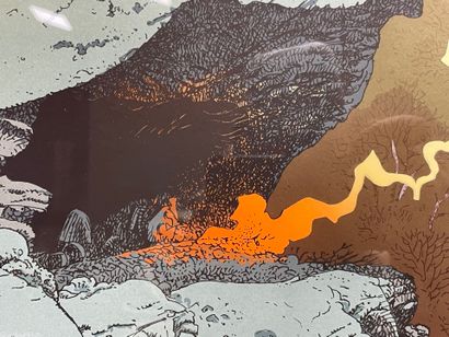 HERMANN (1938) 
Grotte dans les bois. 
Lithographie...