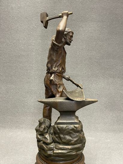 Ernest RANCOULET (XIX° - XX°) 
Le forgeron....