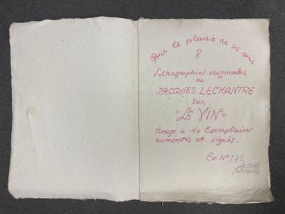 Jacques LECHANTRE (XXe) : 
huit lithographies...