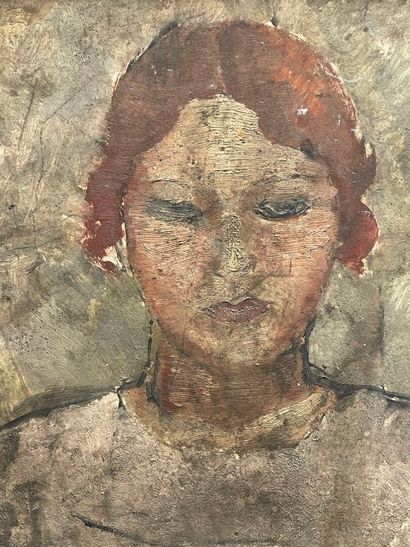 Ecole Française début XX°:
Portrait de femme.
Huile...