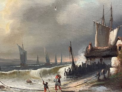 J. MARX ( XIX°)
Retour de mer.
huile sur...