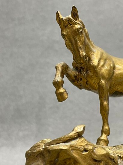 M. PAIGNANT ( fin XIX°-XX°)
Cheval au serpent
Bronze...