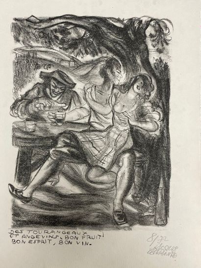 Jacques LECHANTRE (XXe) : 
huit lithographies...