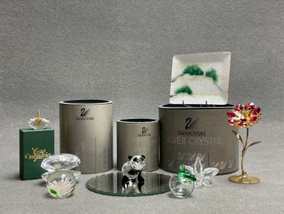 SWAROVSKI
Panda, coquillage et fleur en cristal....