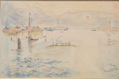 Ginette SIGNAC (1913-1980) 
La Lagune Morte.
Lithographie...