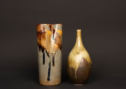 Jean CACHELEUX - Né en 1943. 
Deux vases...
