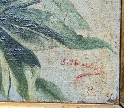 T. TOUCHOT ( vers 1900)
Bouquet de fleurs.
huile...