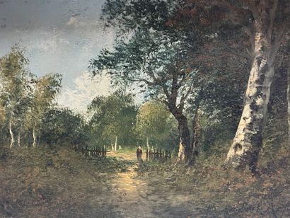 Paul ASTIER (XIX-XXème).
Promeneuse
Huile...