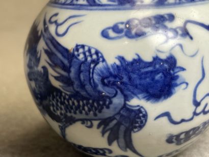 Deux vases en porcelaine de Chine. 
H. :10...