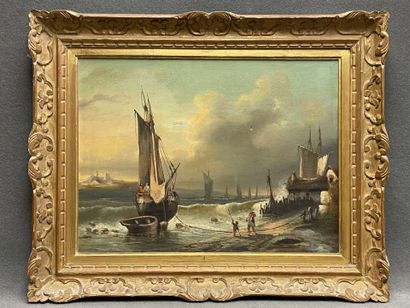 J. MARX ( XIX°)
Retour de mer.
huile sur...