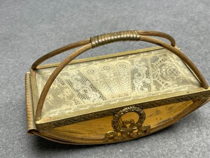 Garniture de bureau avec dentelle sous verre,...