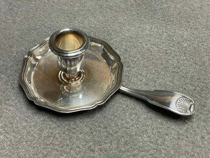 Petite coupe en bronze, Horloge et bougeoir...