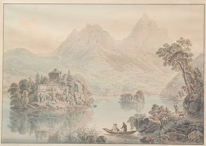 Ecole Suisse XIX° par Hennig
L'ISLE de Schwanau,...