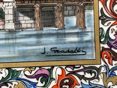 D'après Jean GRADASSI,
Paire de plaques en...