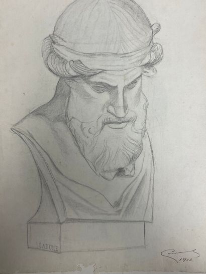 REGION : porte document avec dessins académique...