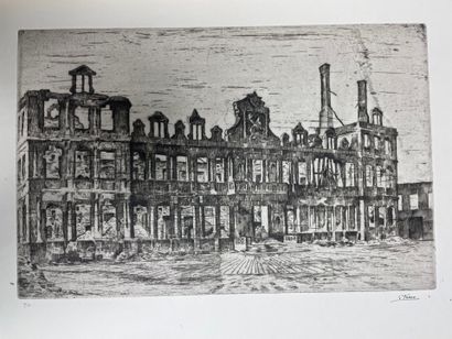 REGION : porte document avec dessins académique...