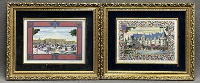 D'après Jean GRADASSI,
Paire de plaques en...