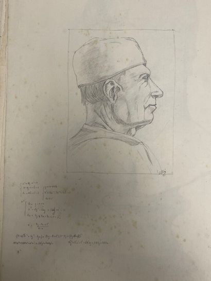 REGION : porte document avec dessins académique...