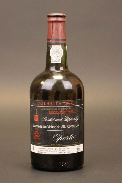 PORTO Alto Corgo 1937 
1 bouteille, caisse...