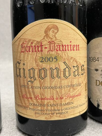 GIGONDAS: 9 bouteilles: 
-Domaine du Pesquier,...