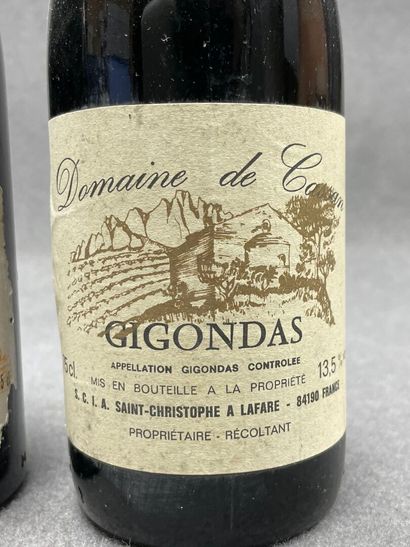 GIGONDAS: 9 bouteilles: 
-Domaine du Pesquier,...