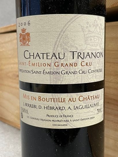 CHATEAU TRIANON, Saint Émilion grand cru,...
