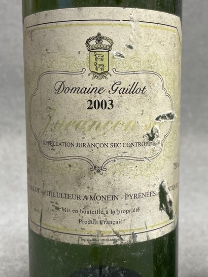 JURANÇON. Domaine Gaillot. 2003. 2 boute...