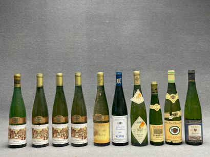 10 bouteilles : 
-Muscat, Vin d'Alsace, 1998....