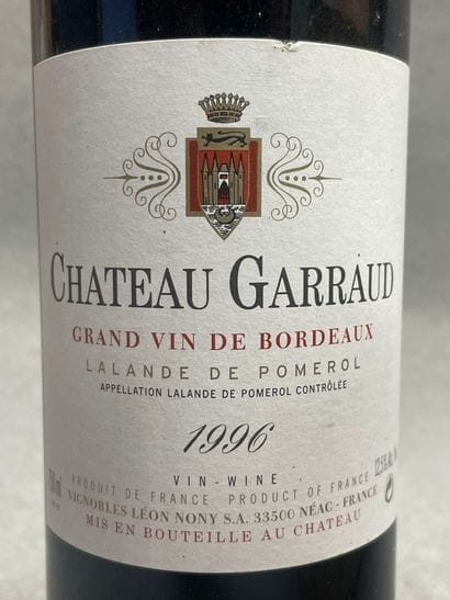 CHATEAU GARRAUD, Pomerol, 1996, 9 bouteilles...