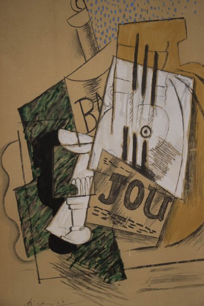 Pablo PICASSO ( 1881-1973) d'après 
La Bouteille...
