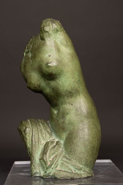 André César VERMARE (1869-1949). 
Buste féminin....