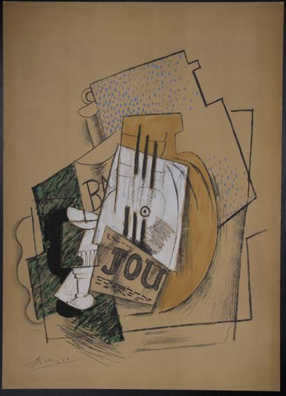 Pablo PICASSO ( 1881-1973) d'après 
La Bouteille...