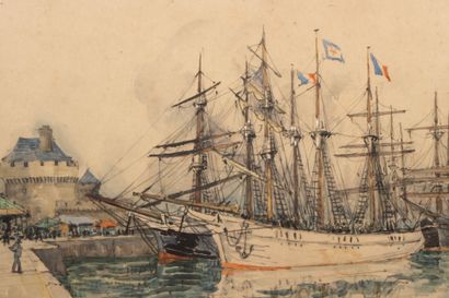 FRANK-WILL (1900-1951). 
Sailboats in the...