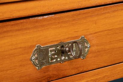 Fruitwood sideboard with four shelves and...