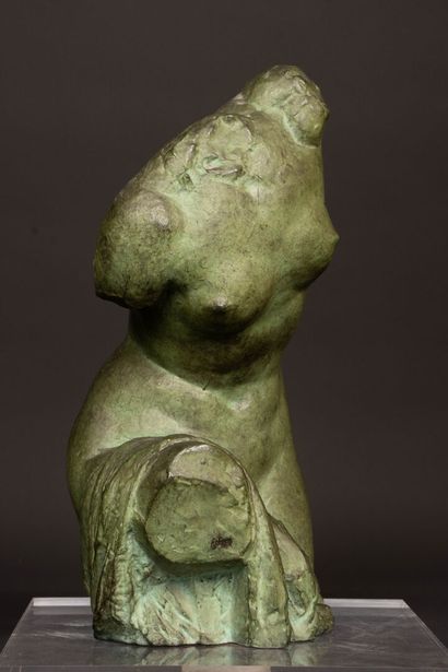 André César VERMARE (1869-1949). 
Buste féminin....