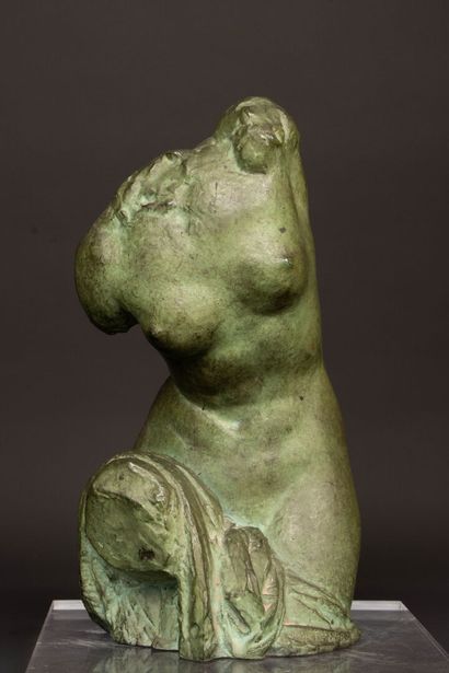 André César VERMARE (1869-1949). 
Buste féminin....