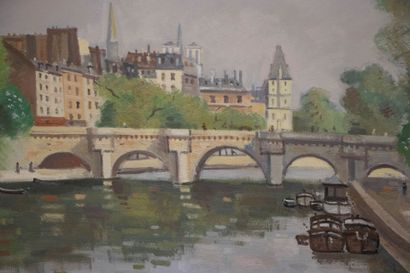René DUREY (1890-1959)
Pont de Paris
Huile...
