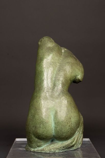André César VERMARE (1869-1949). 
Buste féminin....