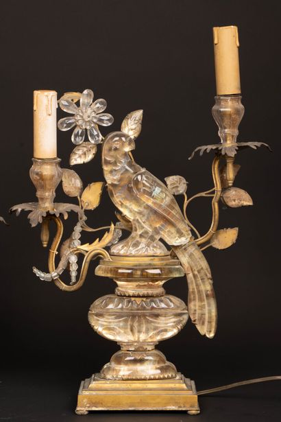 Maison BAGUES attributed to.
Pair of brass...