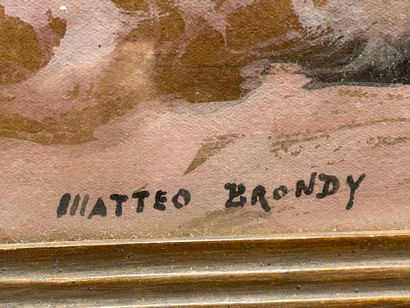 Matteo BRONDY (1866-1944)
Arab riders
Gouache...