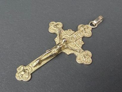 Croix en or.
Or 750°/00.
H: 6 cm
Poids 11.74...