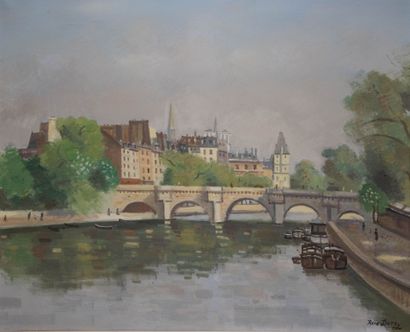 René DUREY (1890-1959)
Pont de Paris
Huile...