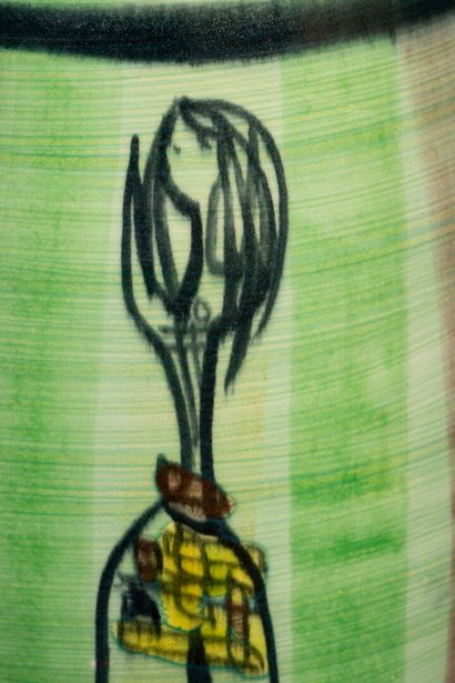 ACCOLAY. 
Vase en céramique émaillée à décor...