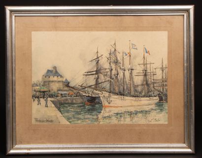 FRANK-WILL (1900-1951). 
Sailboats in the...