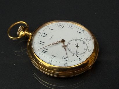 ZENITH Montre de poche en or. Cache poussière...