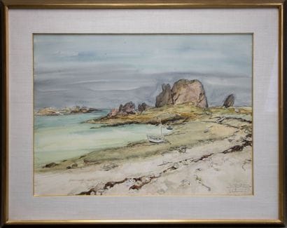 Louis VUILLERMOZ (1923-2016) 
Marine
Aquarelle...