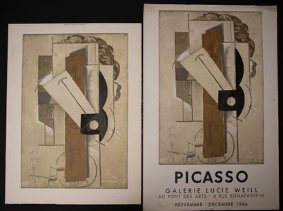 Pablo PICASSO (1881-1973) after
Papiers collés.
Lithograph...
